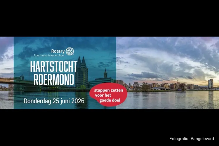 Rotary Roermond Maas en Roer organiseert:  1e Hartstocht Roermond