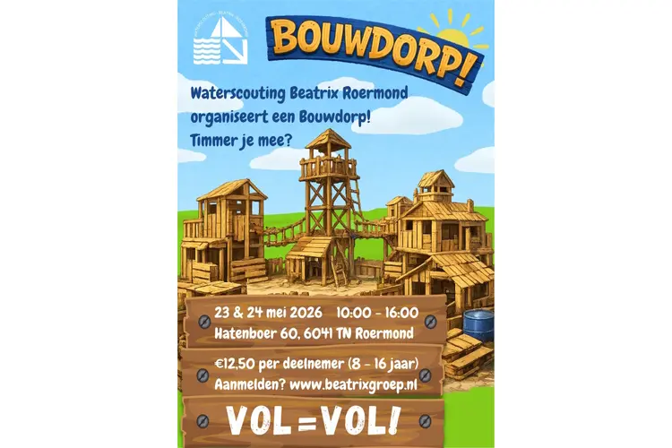 Waterscouting Beatrix organiseert bouwdorp